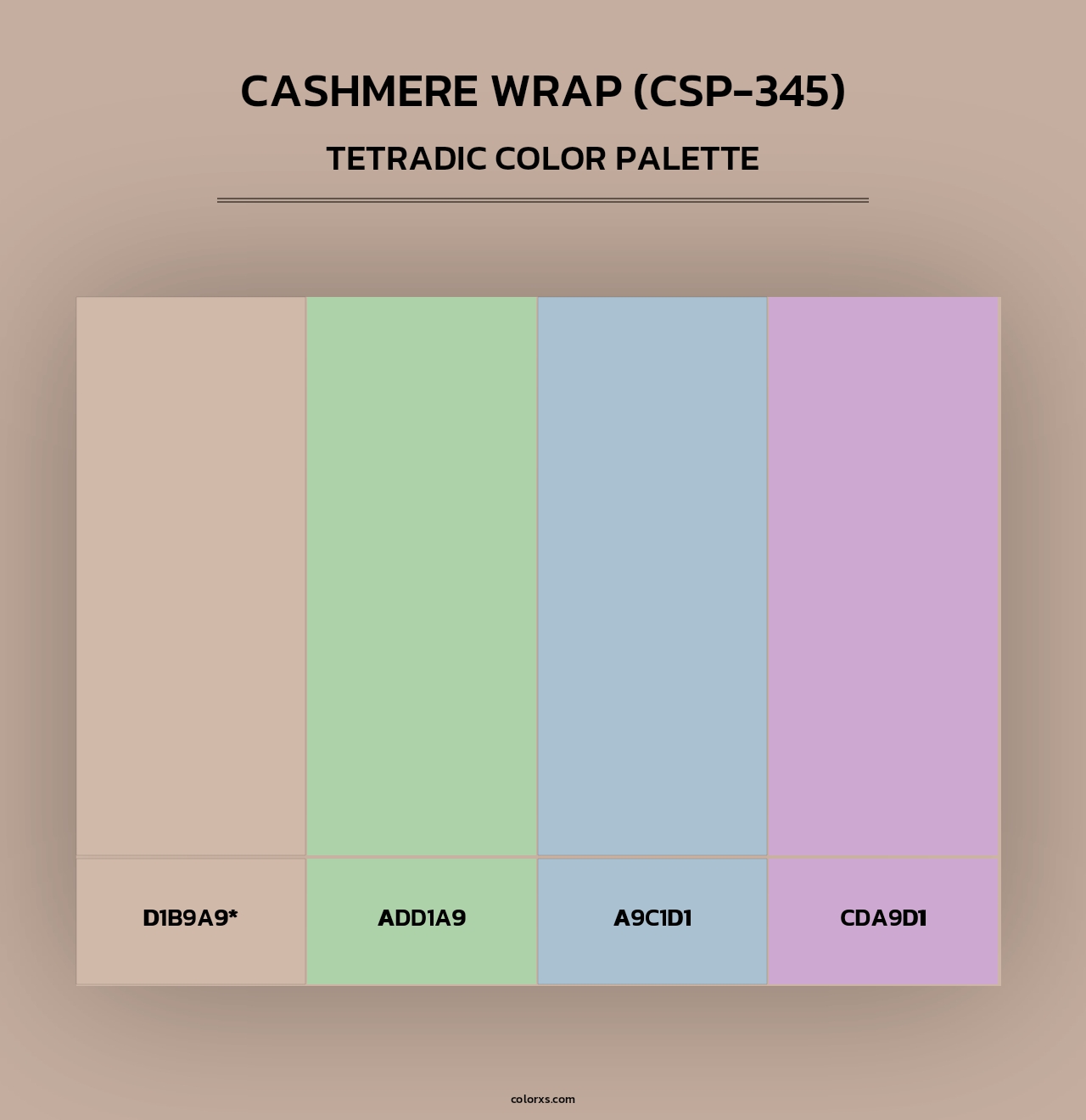 Cashmere Wrap (CSP-345) - Tetradic Color Palette