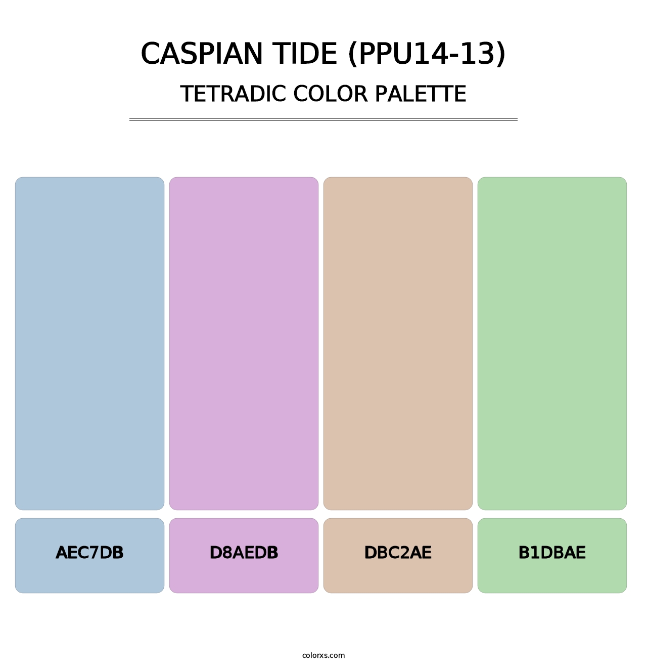 Caspian Tide (PPU14-13) - Tetradic Color Palette