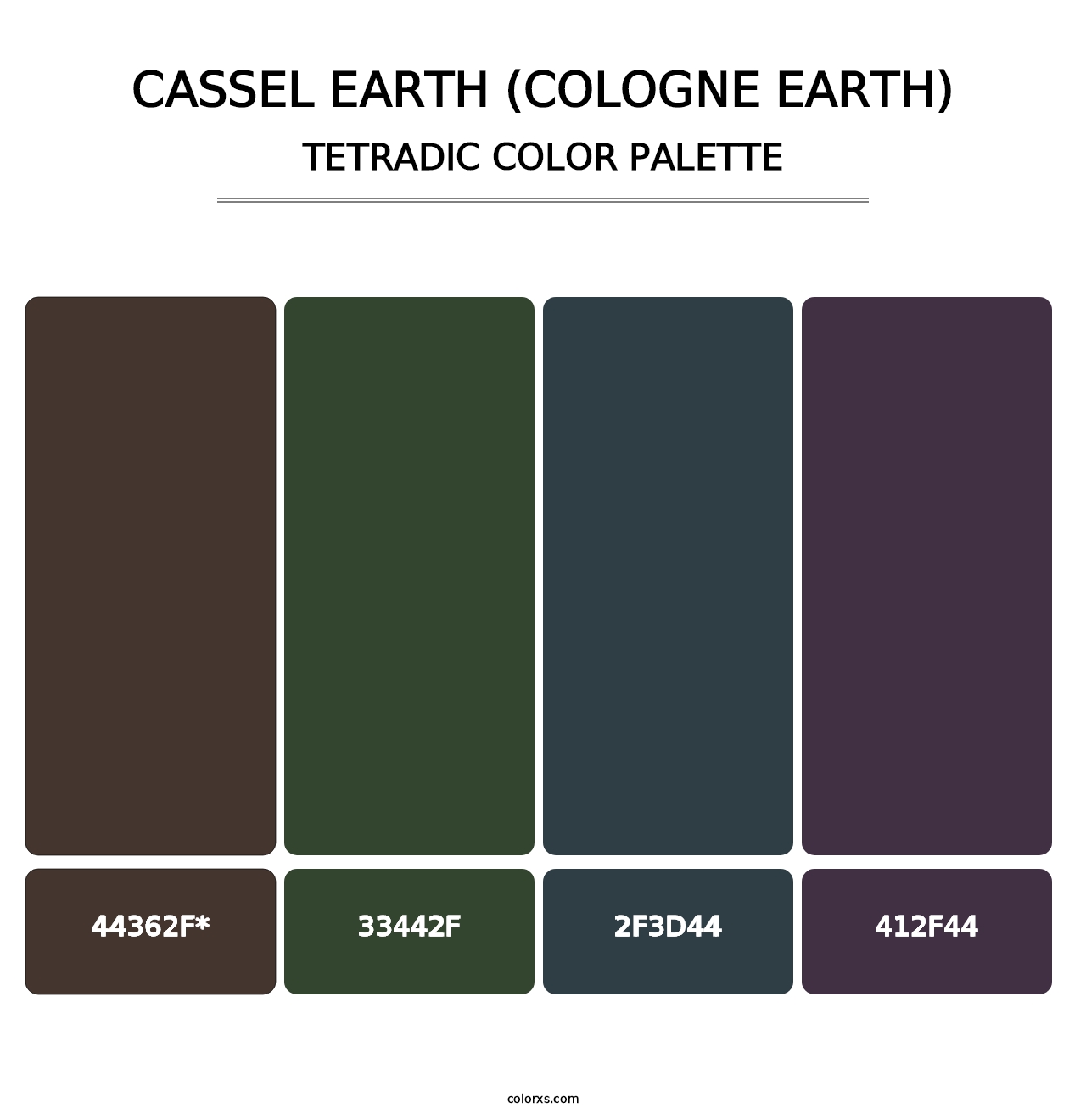 Cassel Earth (Cologne Earth) - Tetradic Color Palette
