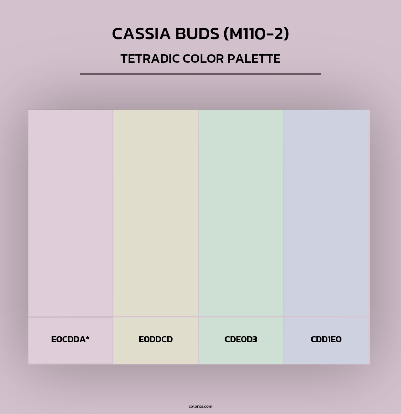 Cassia Buds (M110-2) - Tetradic Color Palette