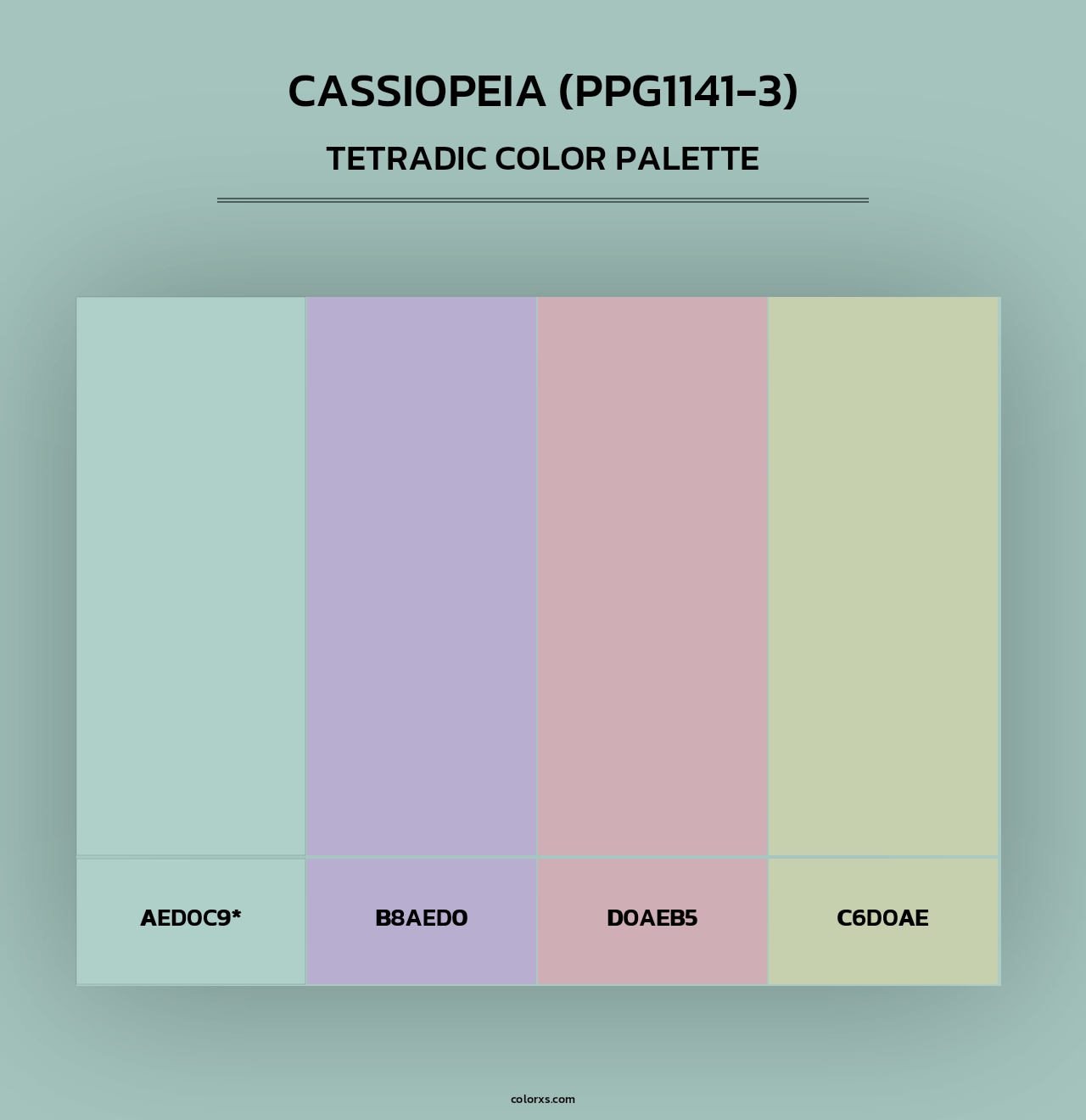 Cassiopeia (PPG1141-3) - Tetradic Color Palette