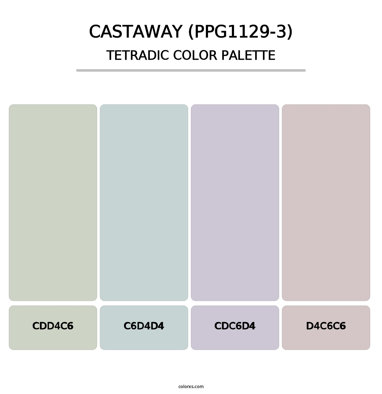 Castaway (PPG1129-3) - Tetradic Color Palette