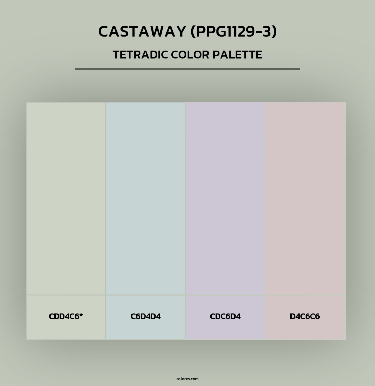Castaway (PPG1129-3) - Tetradic Color Palette