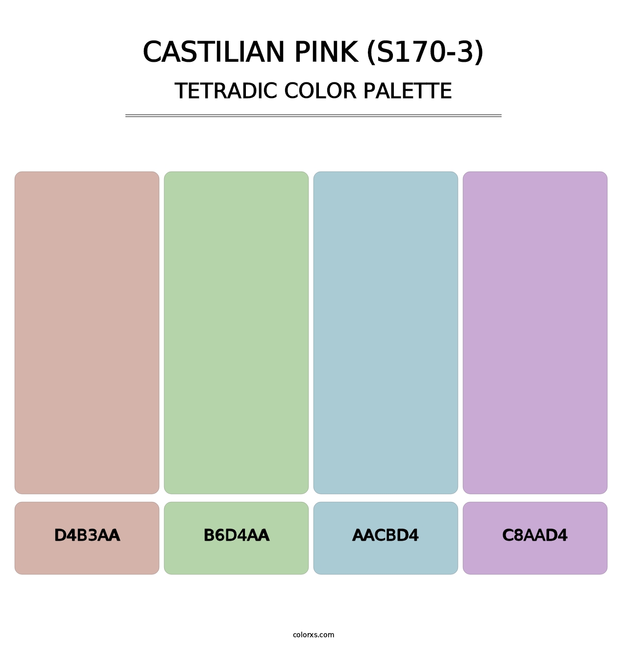 Castilian Pink (S170-3) - Tetradic Color Palette