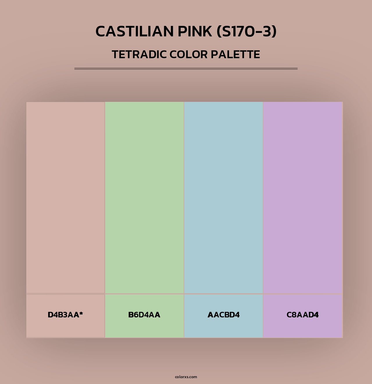 Castilian Pink (S170-3) - Tetradic Color Palette