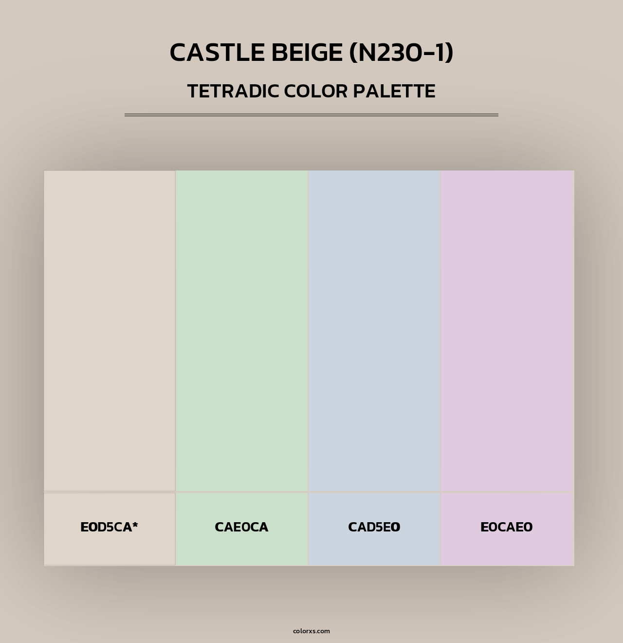 Castle Beige (N230-1) - Tetradic Color Palette