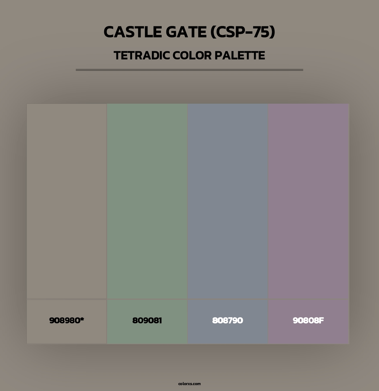 Castle Gate (CSP-75) - Tetradic Color Palette