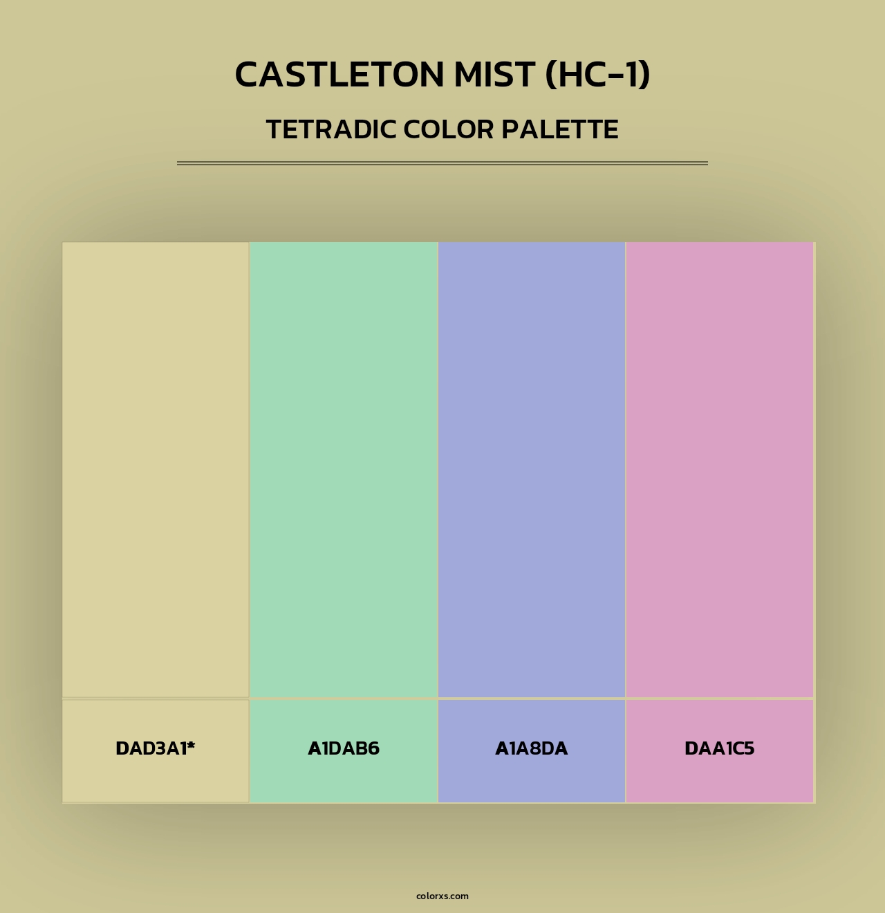 Castleton Mist (HC-1) - Tetradic Color Palette