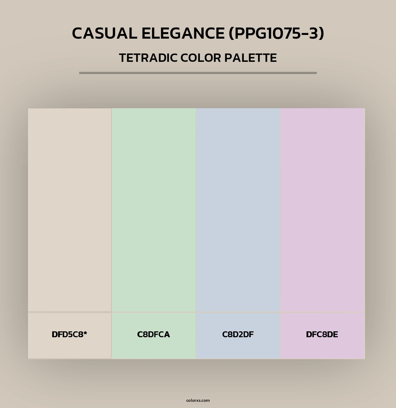 Casual Elegance (PPG1075-3) - Tetradic Color Palette