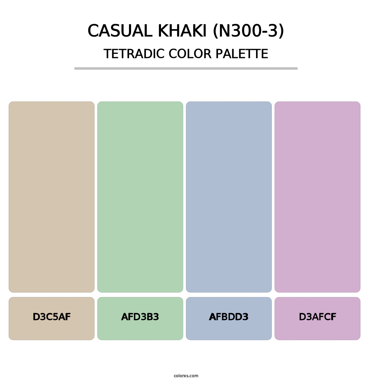 Casual Khaki (N300-3) - Tetradic Color Palette