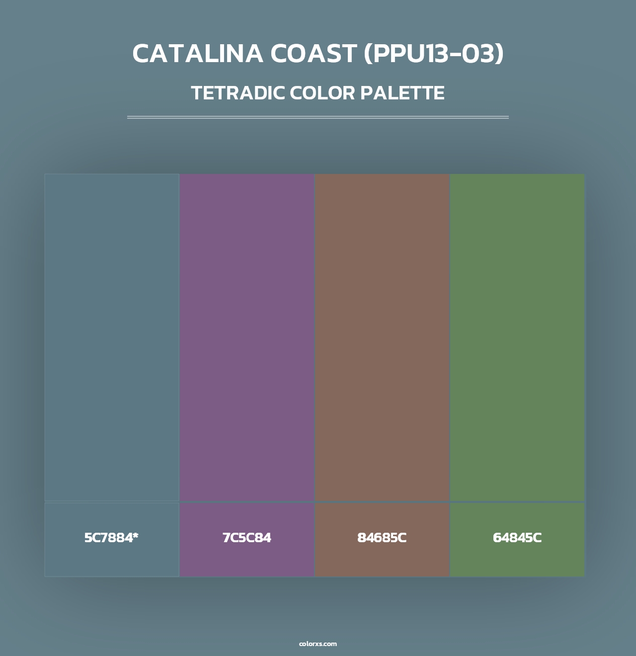 Catalina Coast (PPU13-03) - Tetradic Color Palette