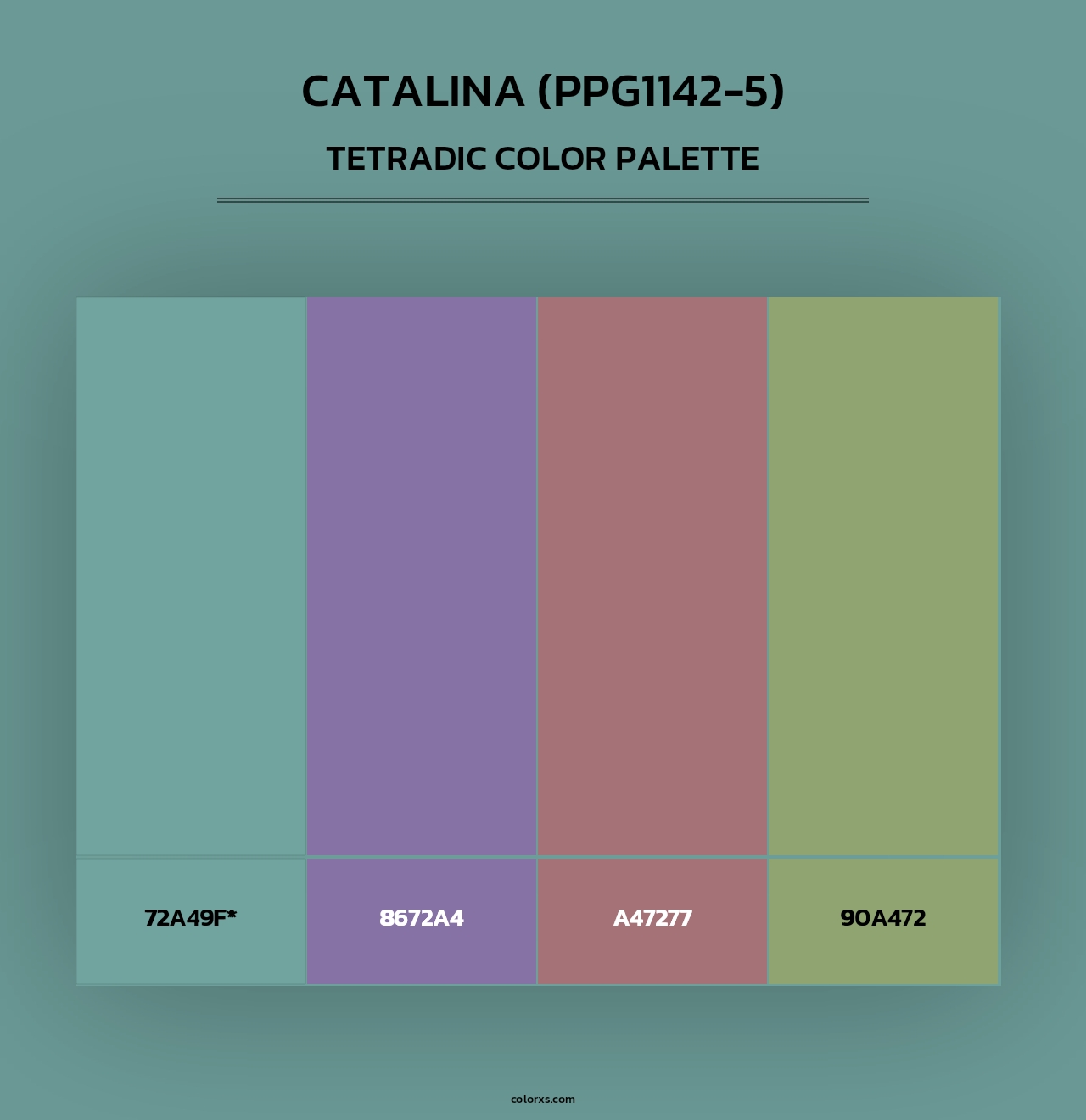 Catalina (PPG1142-5) - Tetradic Color Palette