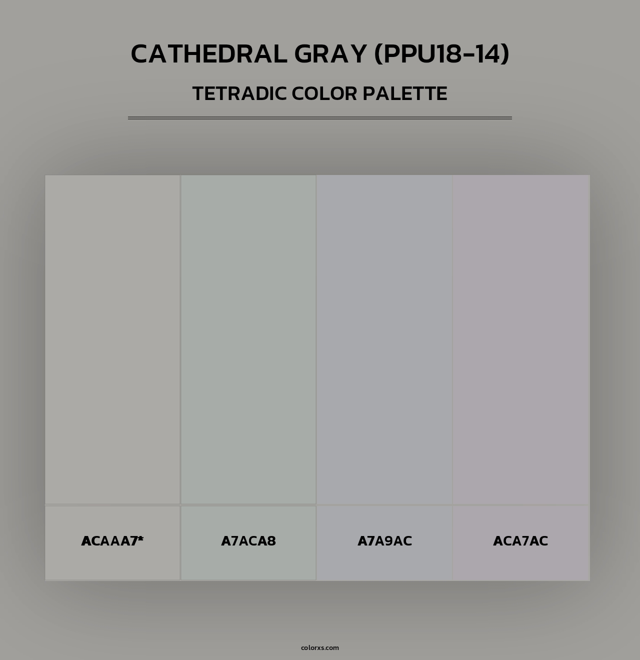 Cathedral Gray (PPU18-14) - Tetradic Color Palette