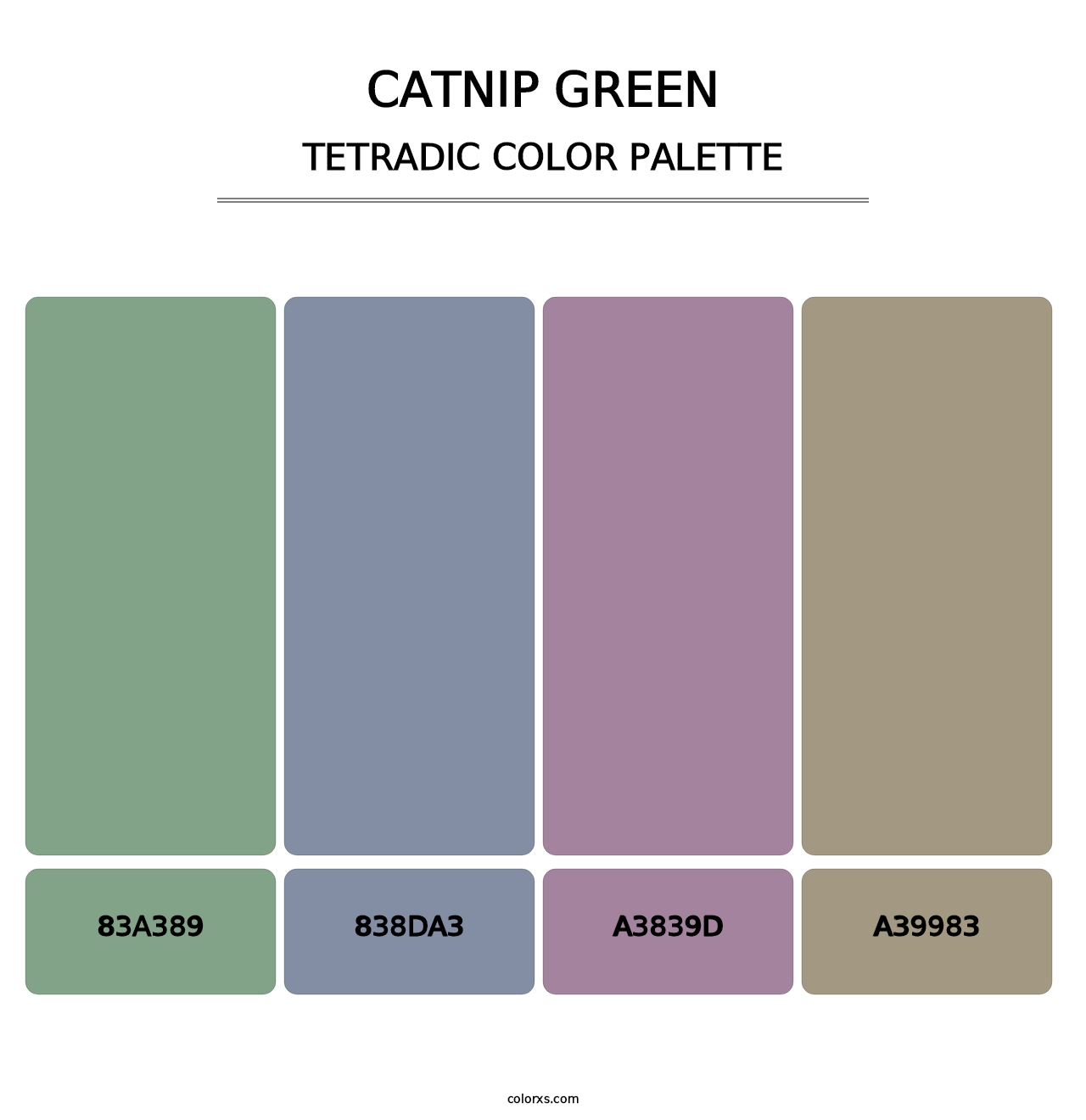 Catnip Green - Tetradic Color Palette