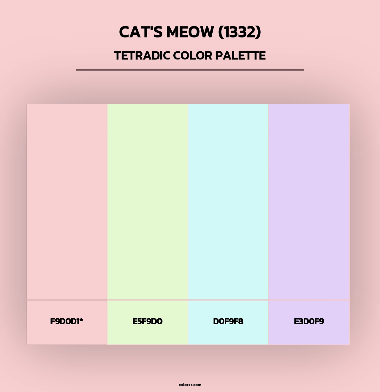 Cat's Meow (1332) - Tetradic Color Palette