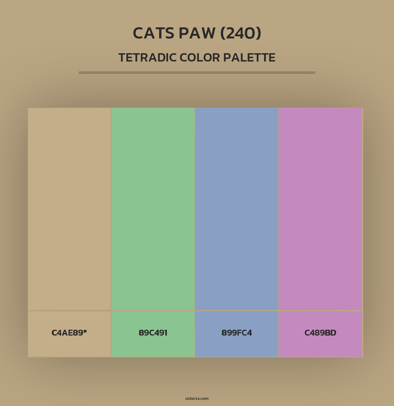 Cats Paw (240) - Tetradic Color Palette