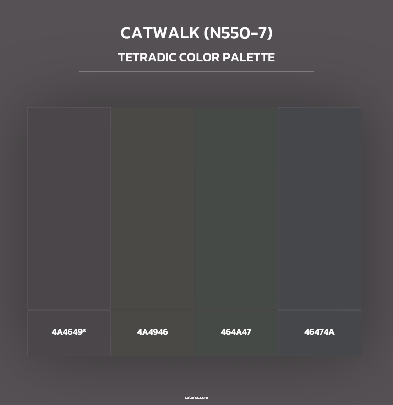 Catwalk (N550-7) - Tetradic Color Palette