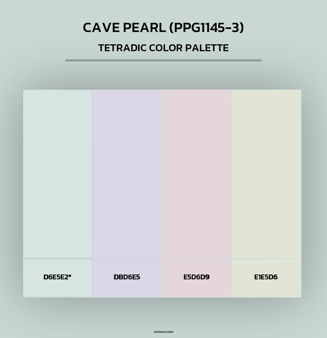 Cave Pearl (PPG1145-3) - Tetradic Color Palette