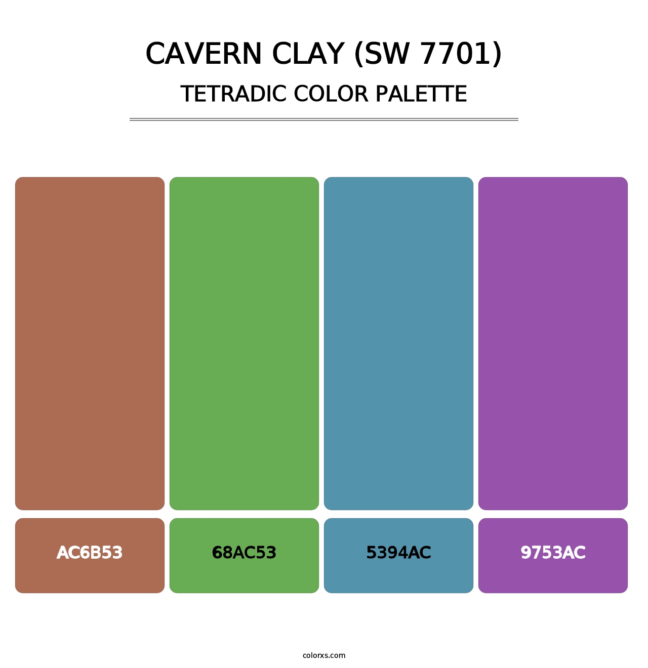 Cavern Clay (SW 7701) - Tetradic Color Palette