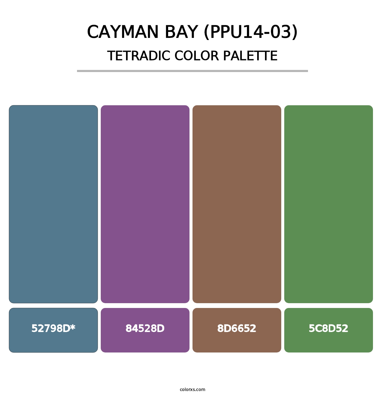Cayman Bay (PPU14-03) - Tetradic Color Palette