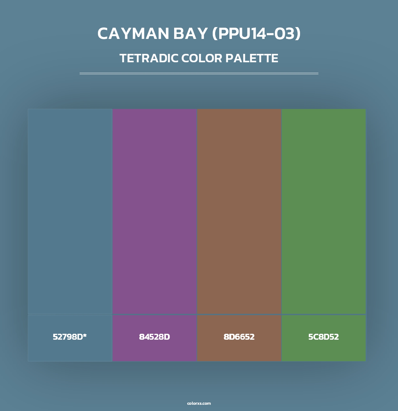 Cayman Bay (PPU14-03) - Tetradic Color Palette