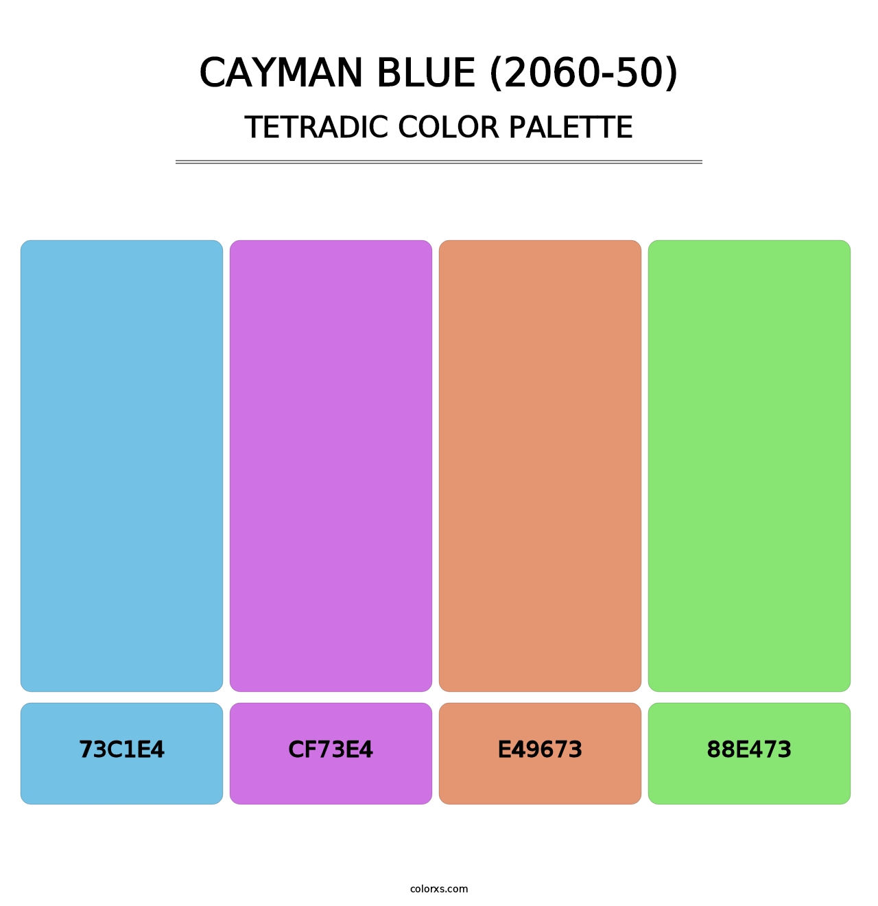 Cayman Blue (2060-50) - Tetradic Color Palette