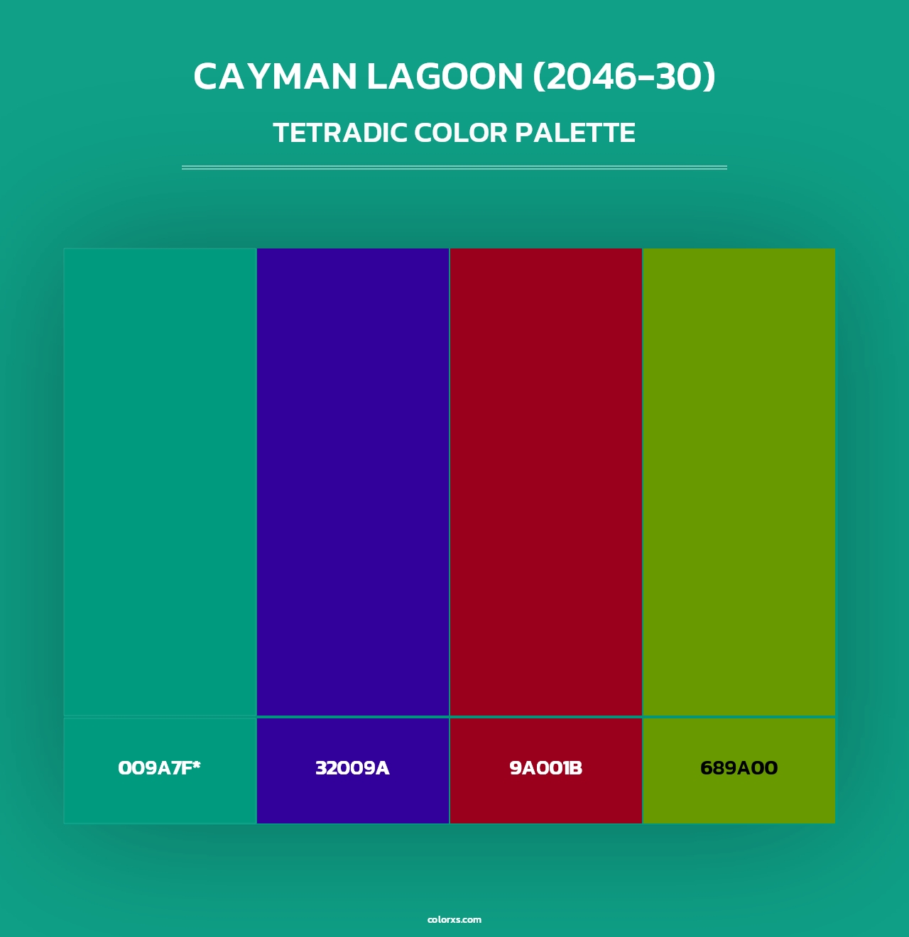 Cayman Lagoon (2046-30) - Tetradic Color Palette