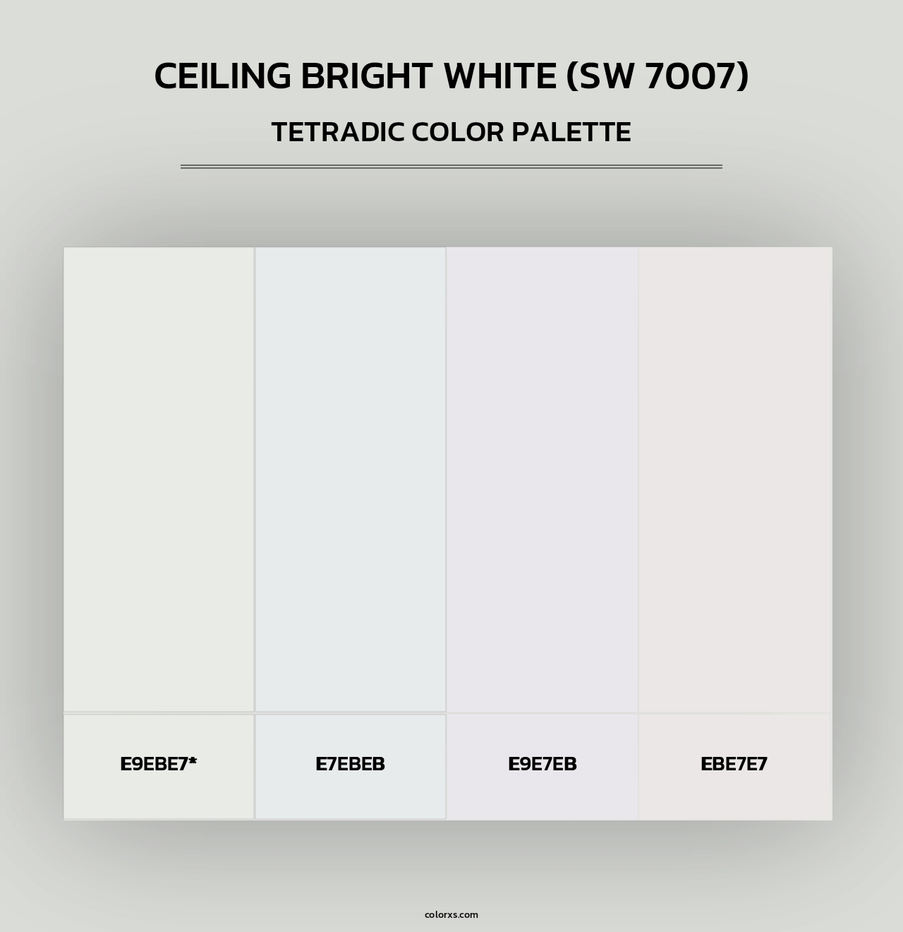 Ceiling Bright White (SW 7007) - Tetradic Color Palette
