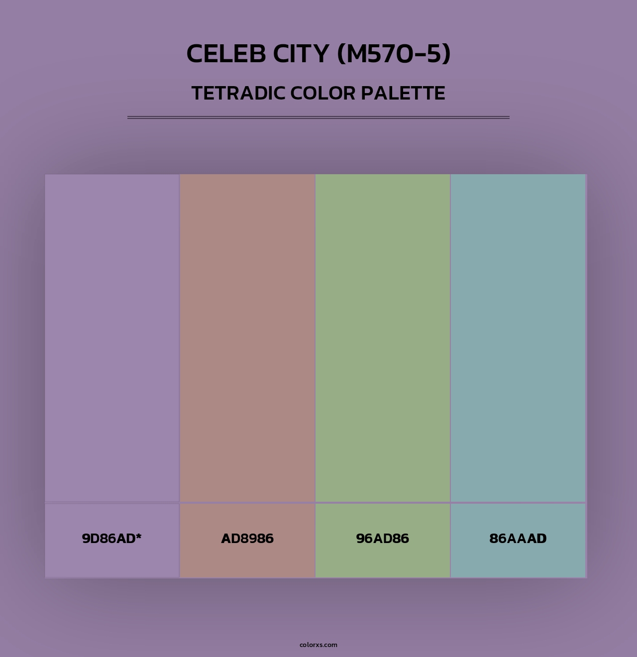 Celeb City (M570-5) - Tetradic Color Palette