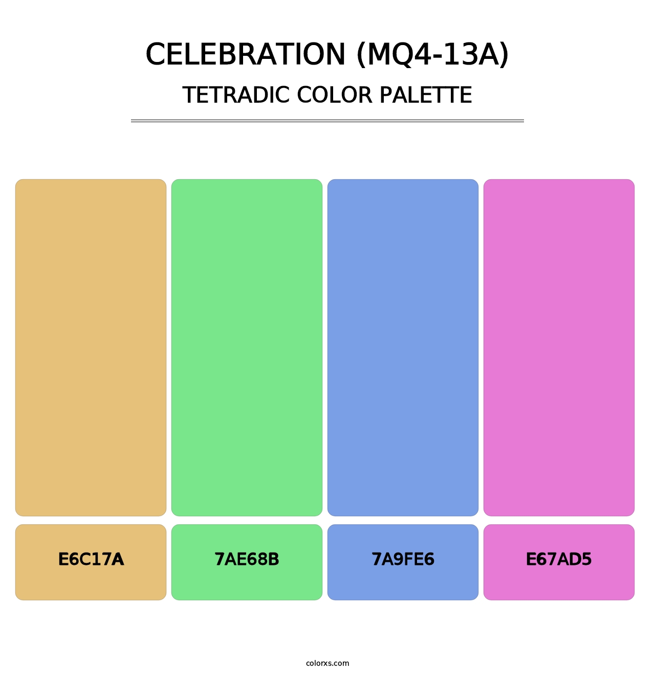 Celebration (MQ4-13A) - Tetradic Color Palette