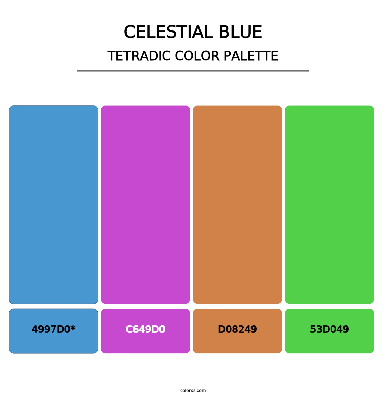 Celestial Blue - Tetradic Color Palette