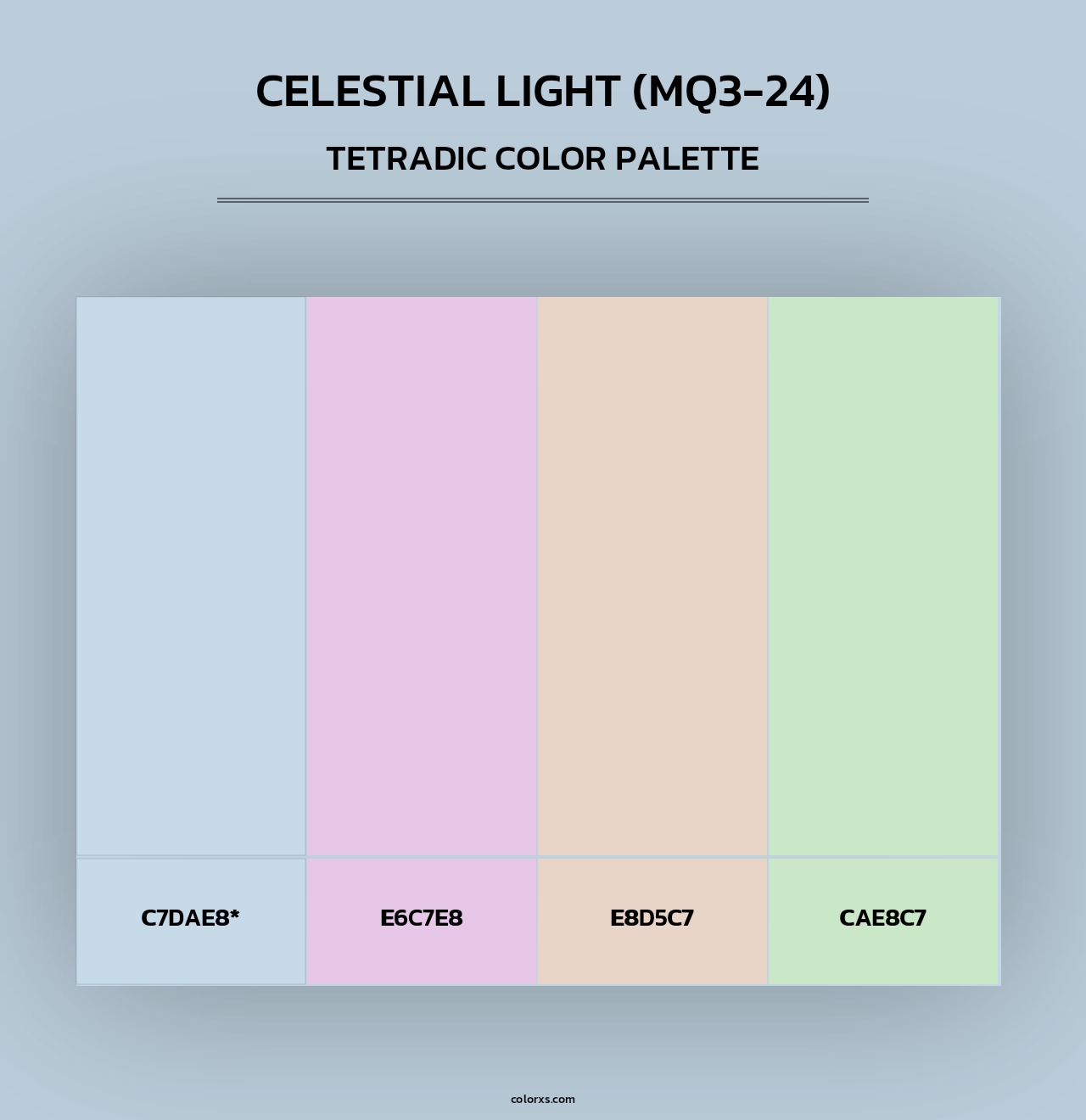 Celestial Light (MQ3-24) - Tetradic Color Palette