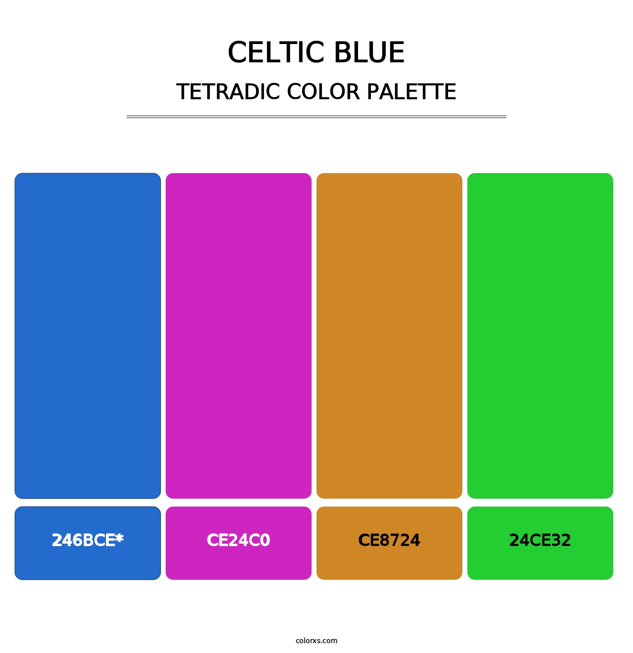 Celtic Blue - Tetradic Color Palette
