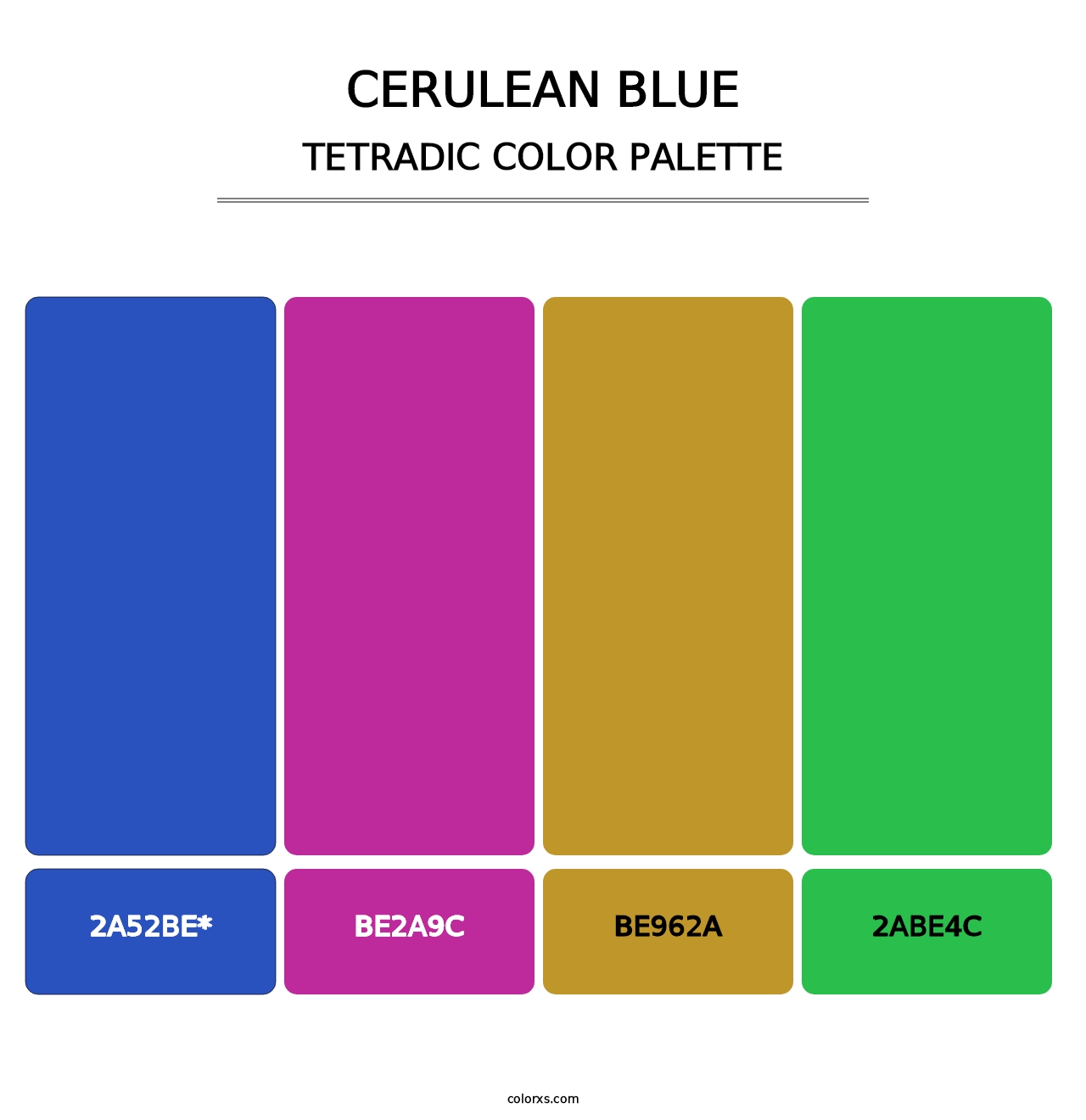 Cerulean blue - Tetradic Color Palette
