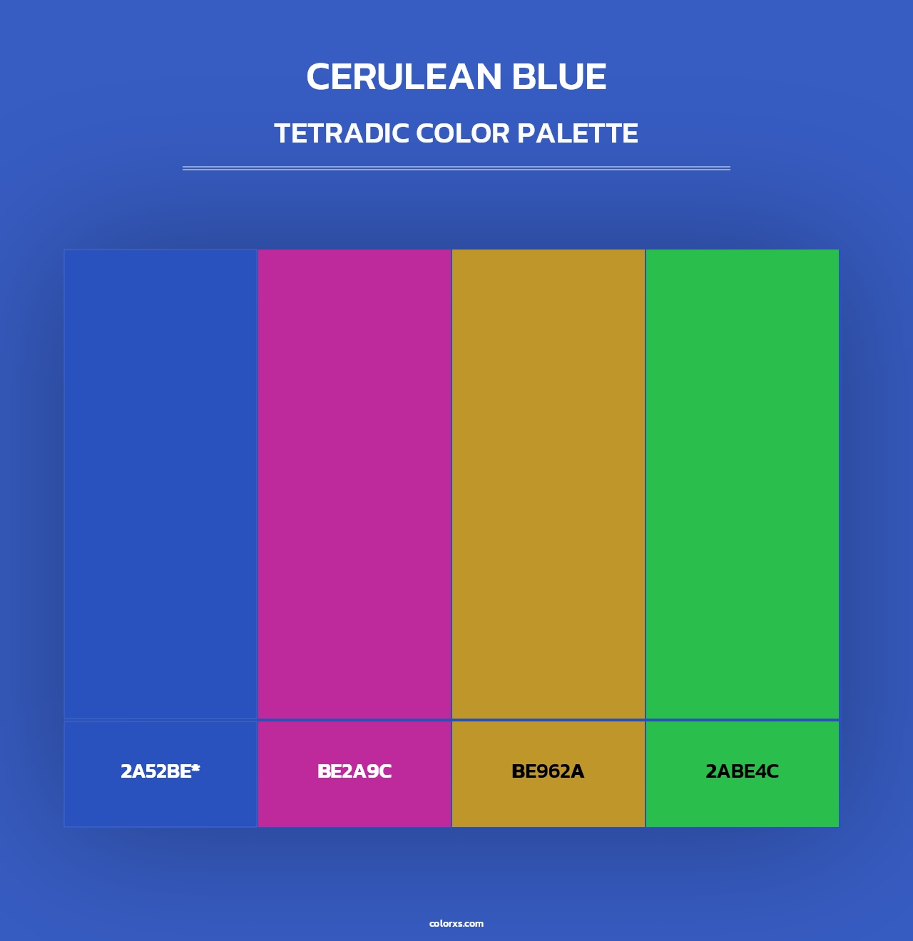 Cerulean blue - Tetradic Color Palette