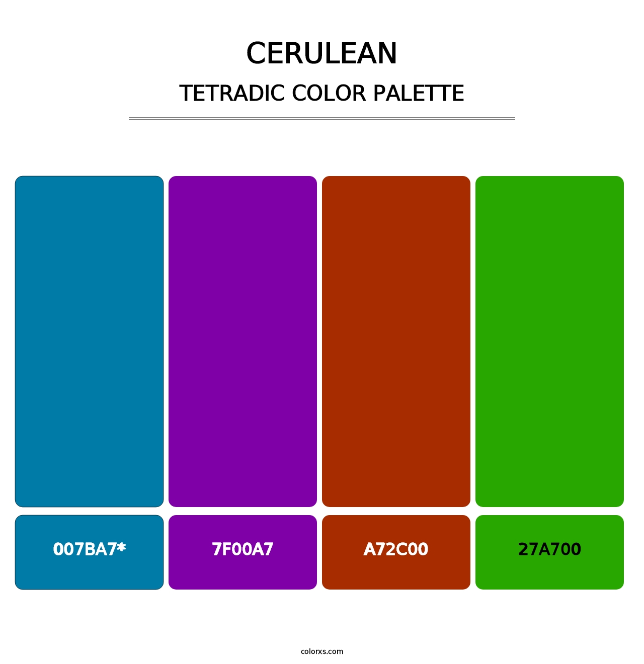 Cerulean - Tetradic Color Palette