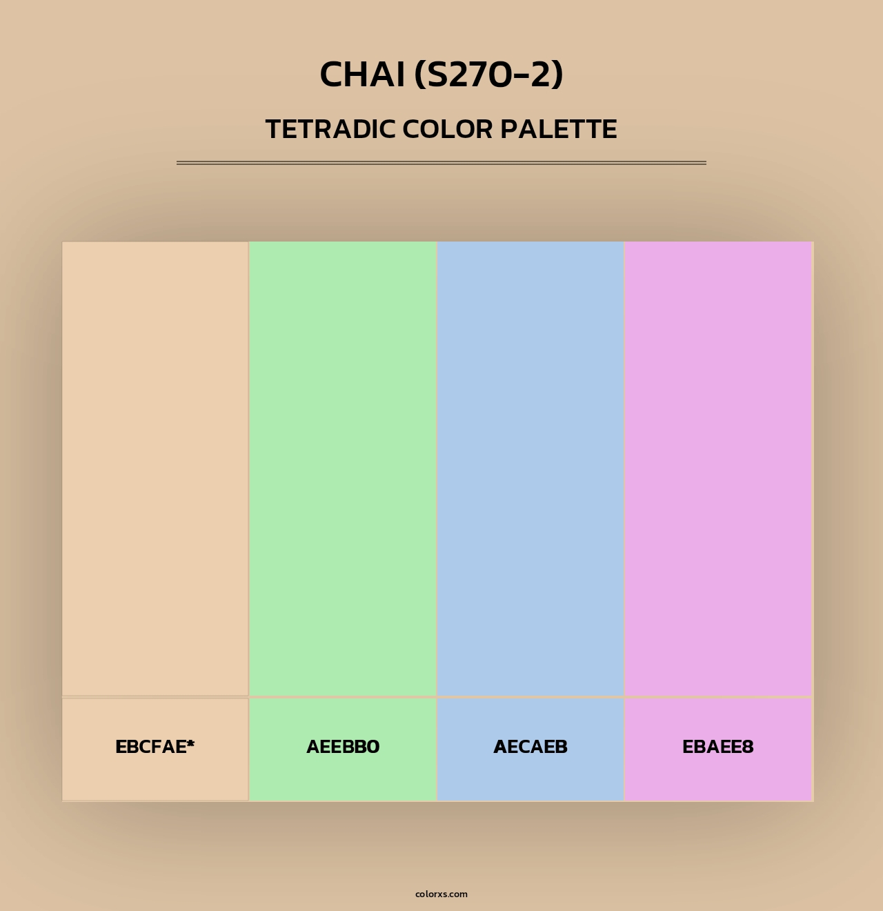 Chai (S270-2) - Tetradic Color Palette