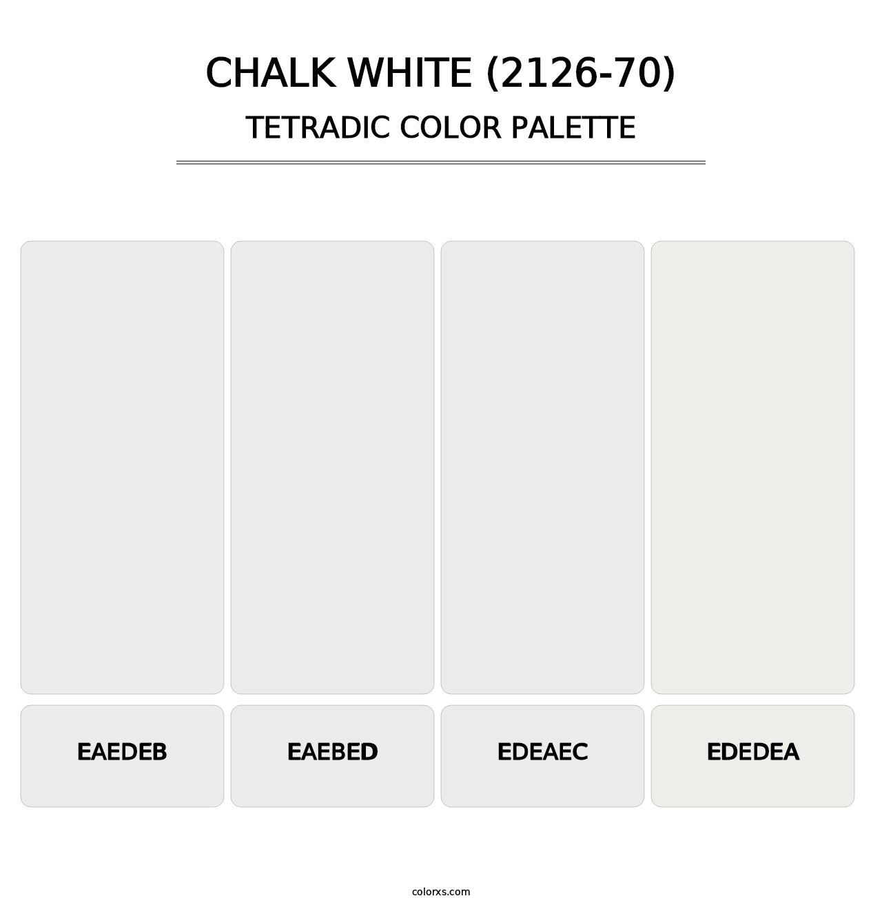 Chalk White (2126-70) - Tetradic Color Palette