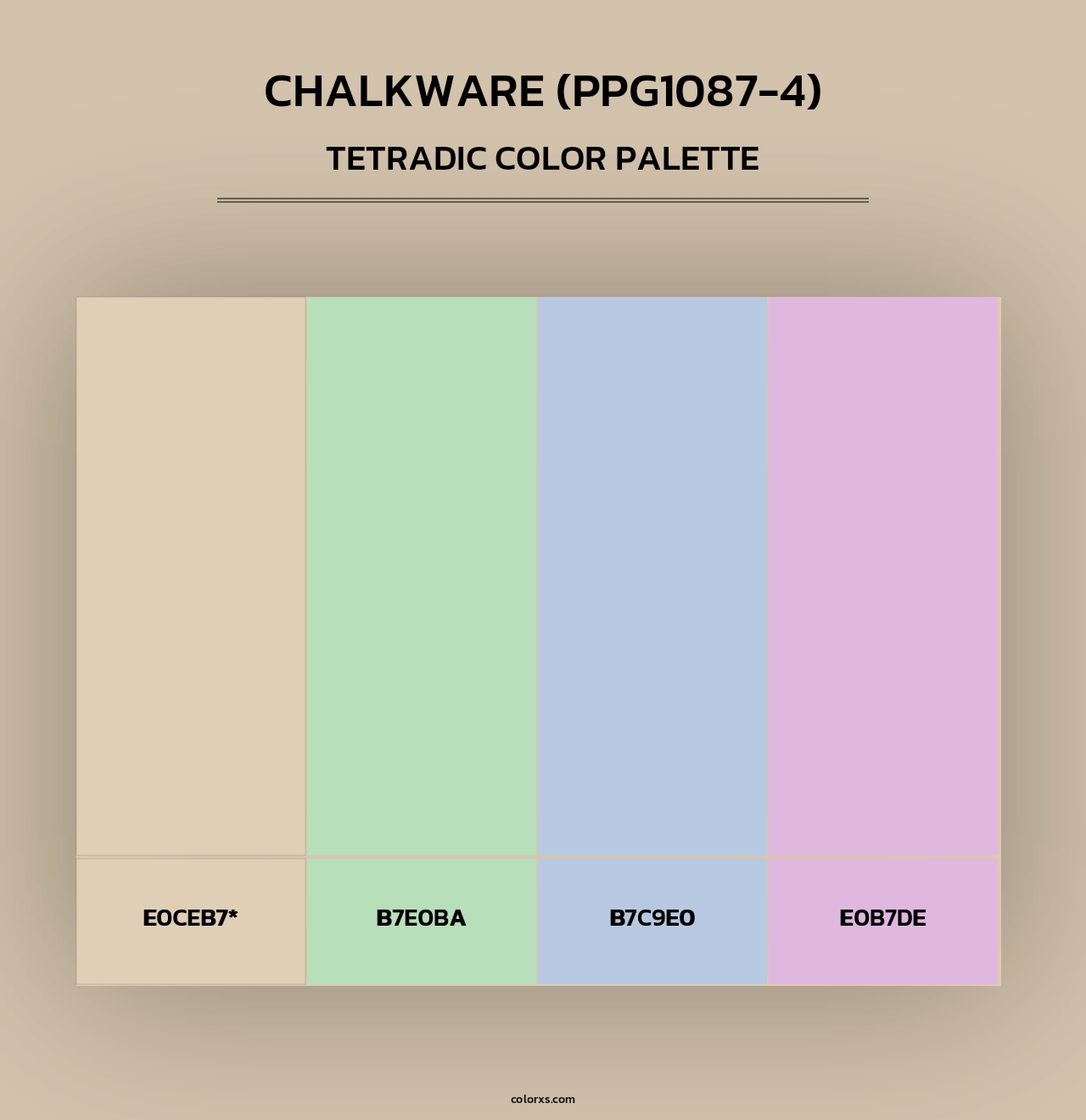Chalkware (PPG1087-4) - Tetradic Color Palette