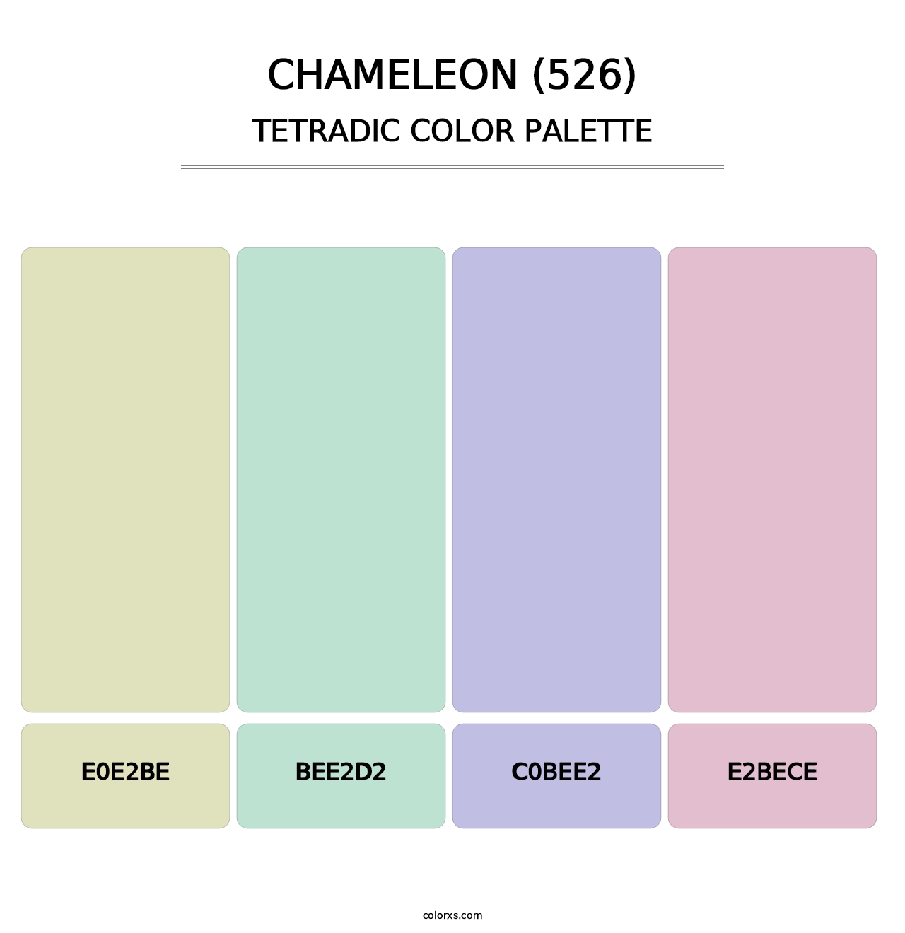 Chameleon (526) - Tetradic Color Palette