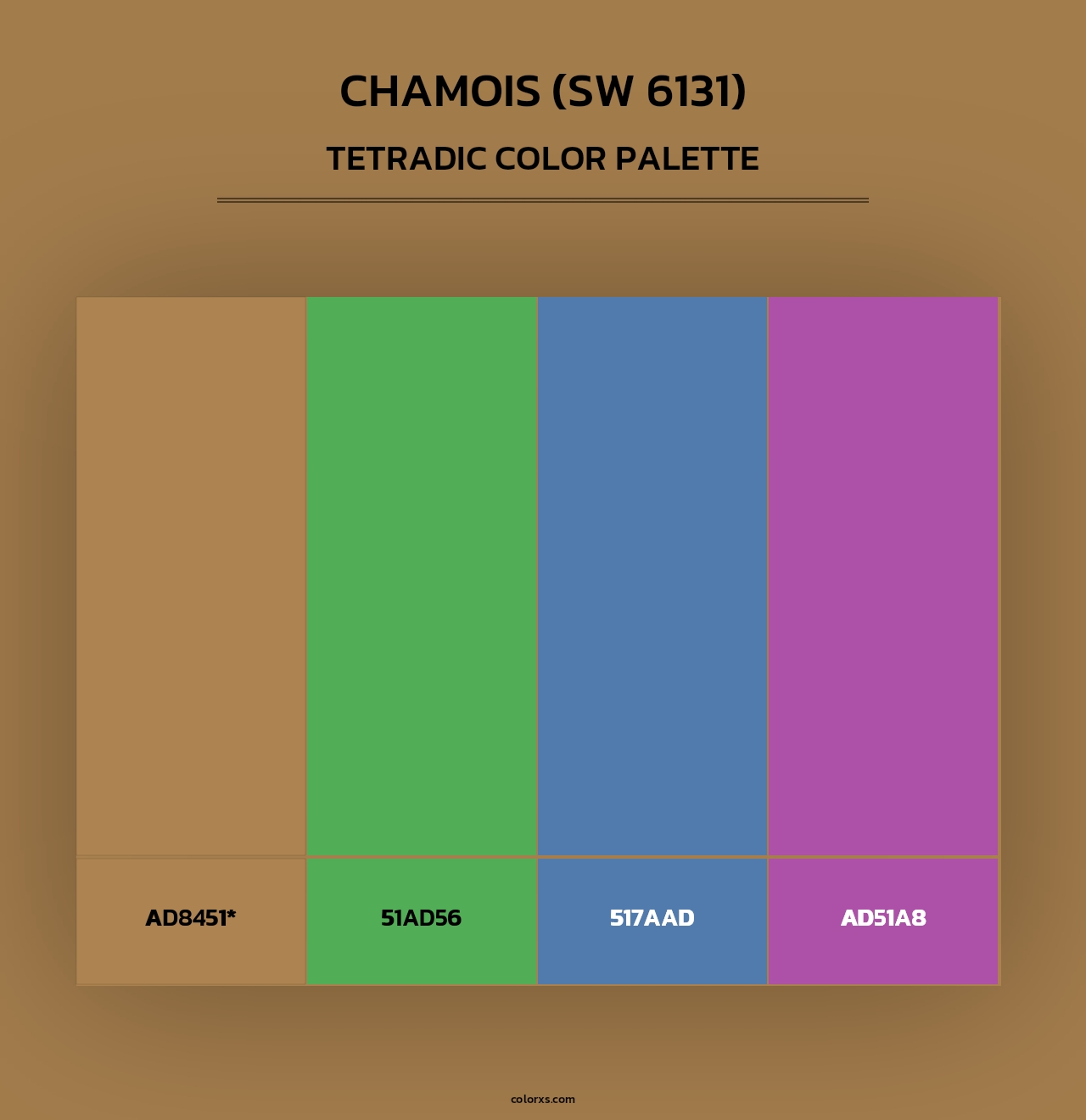 Chamois (SW 6131) - Tetradic Color Palette