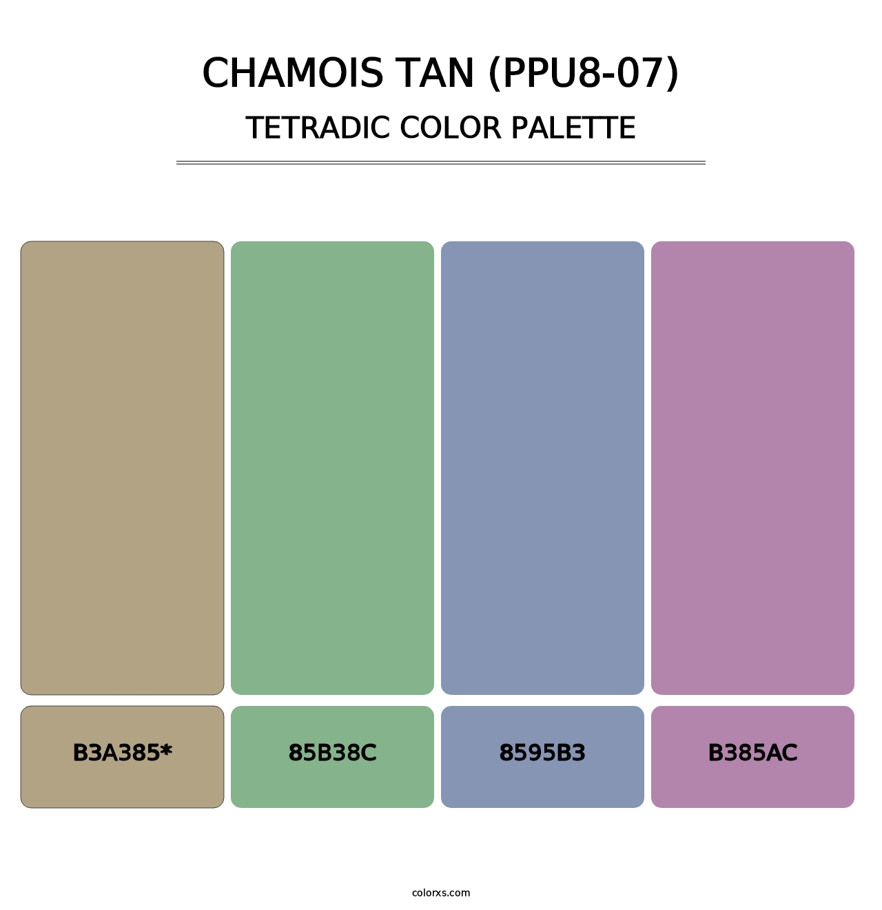 Chamois Tan (PPU8-07) - Tetradic Color Palette