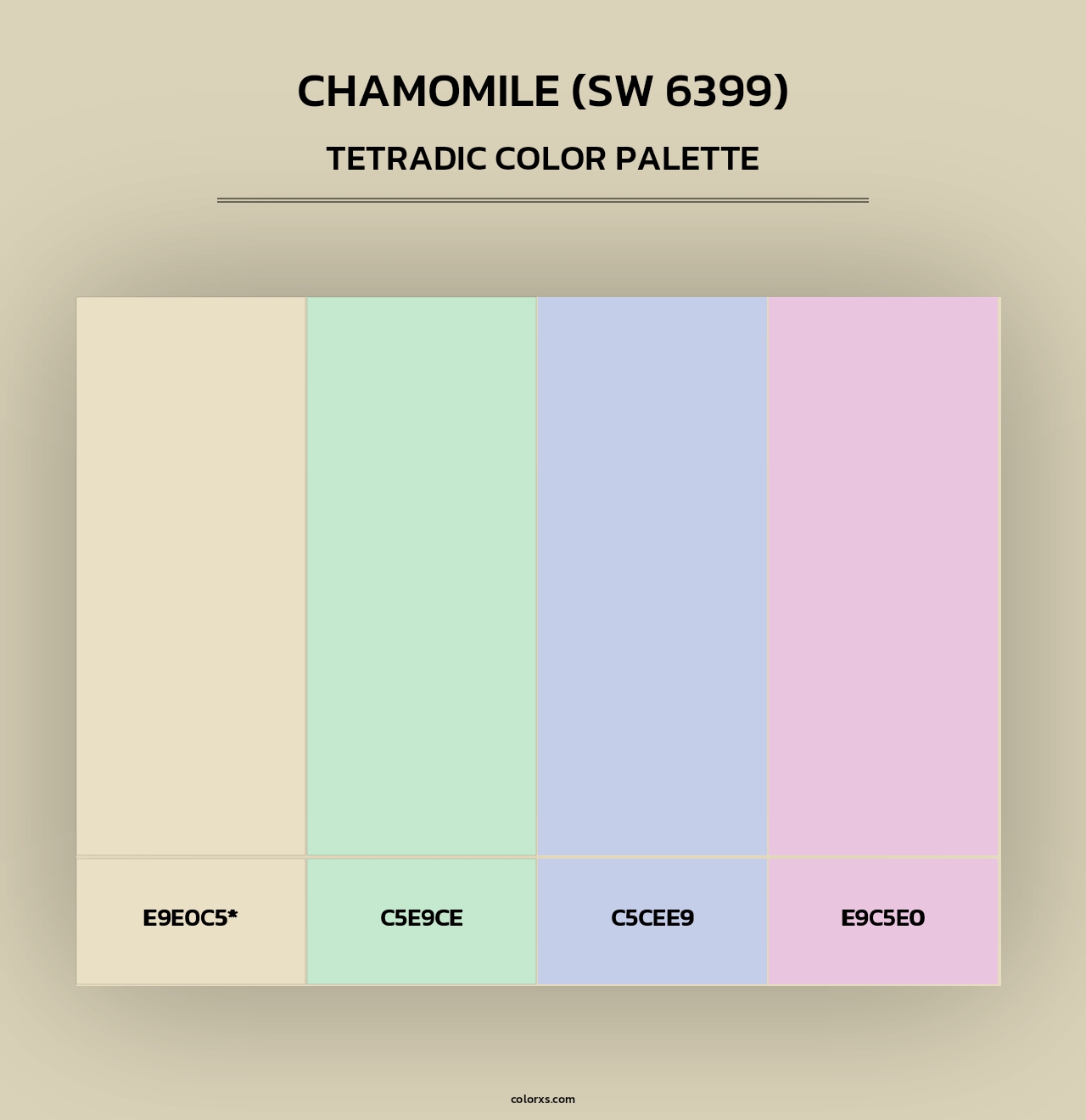 Chamomile (SW 6399) - Tetradic Color Palette