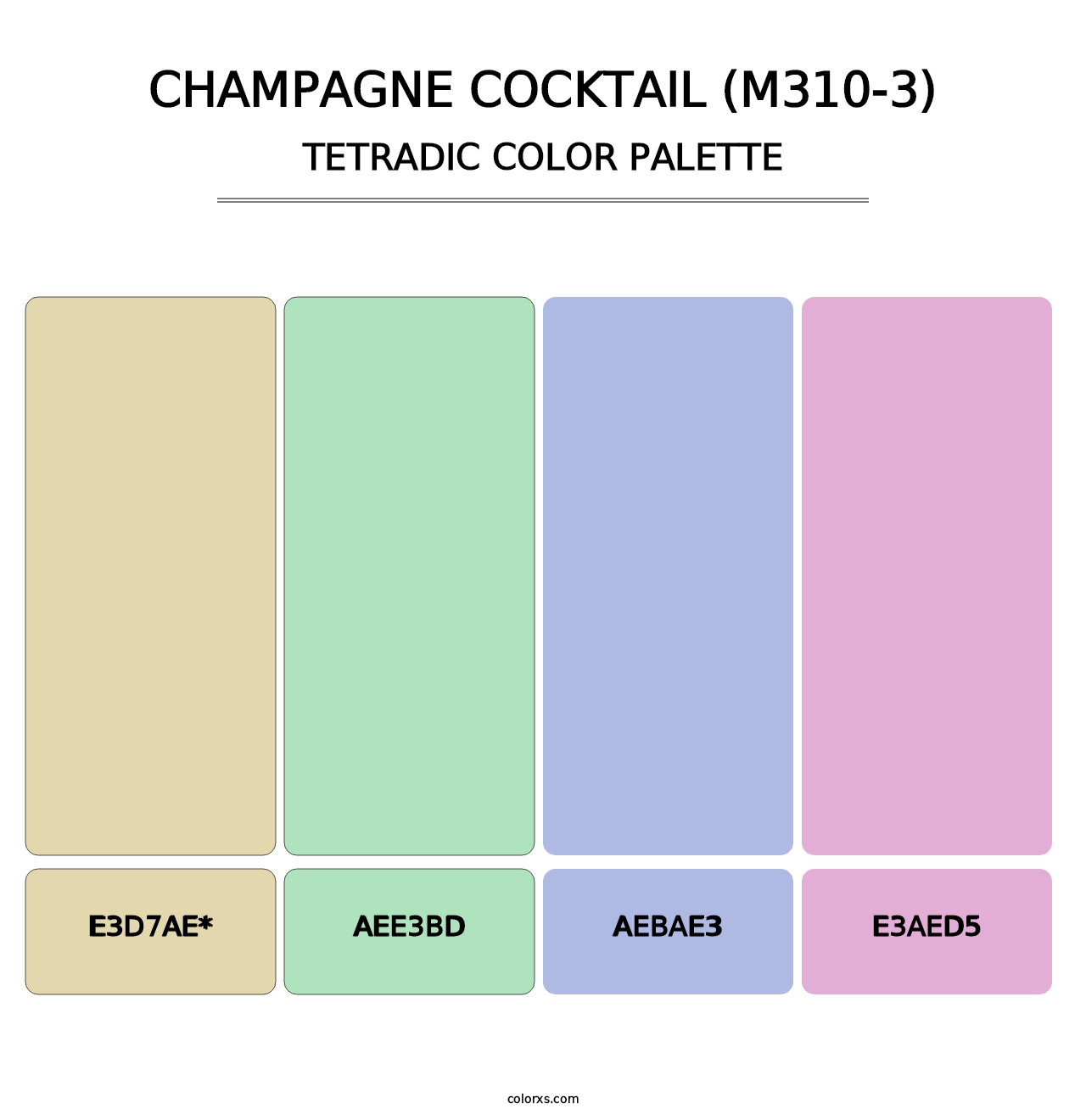 Champagne Cocktail (M310-3) - Tetradic Color Palette