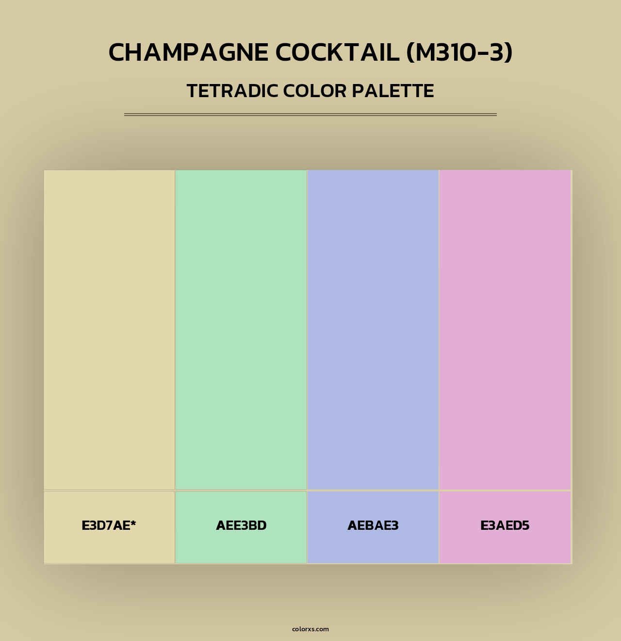 Champagne Cocktail (M310-3) - Tetradic Color Palette