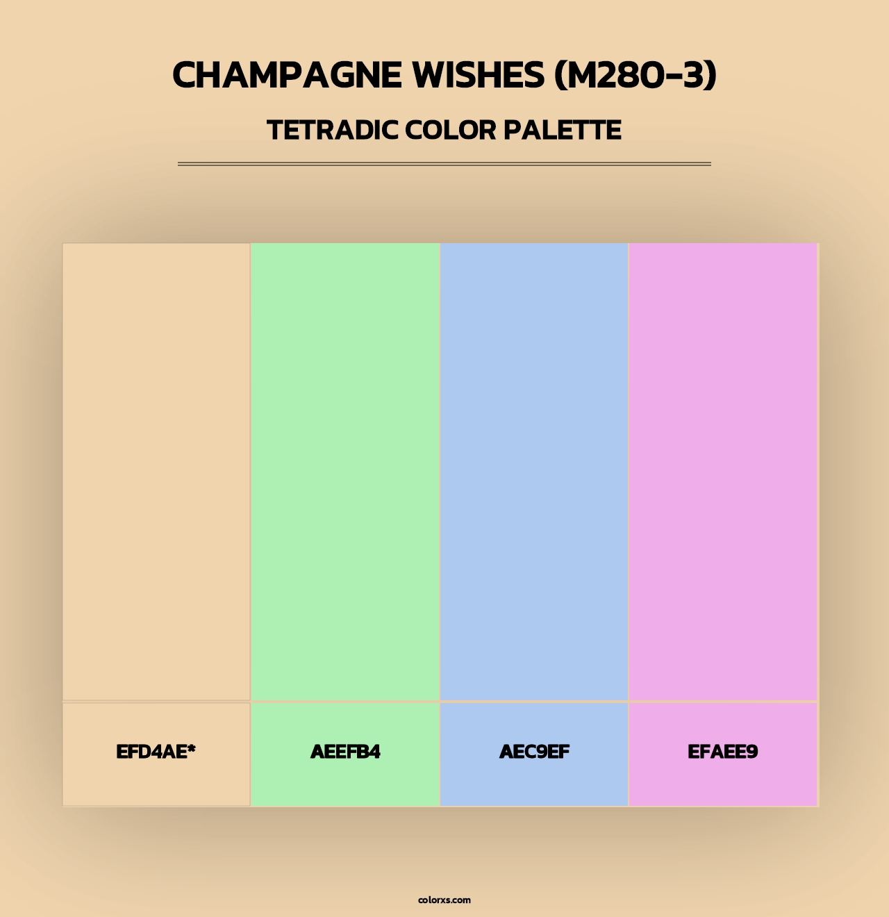 Champagne Wishes (M280-3) - Tetradic Color Palette