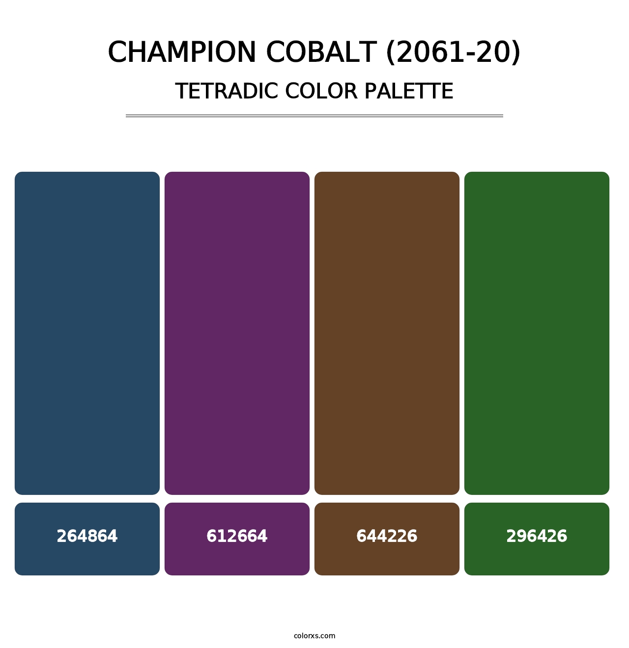 Champion Cobalt (2061-20) - Tetradic Color Palette