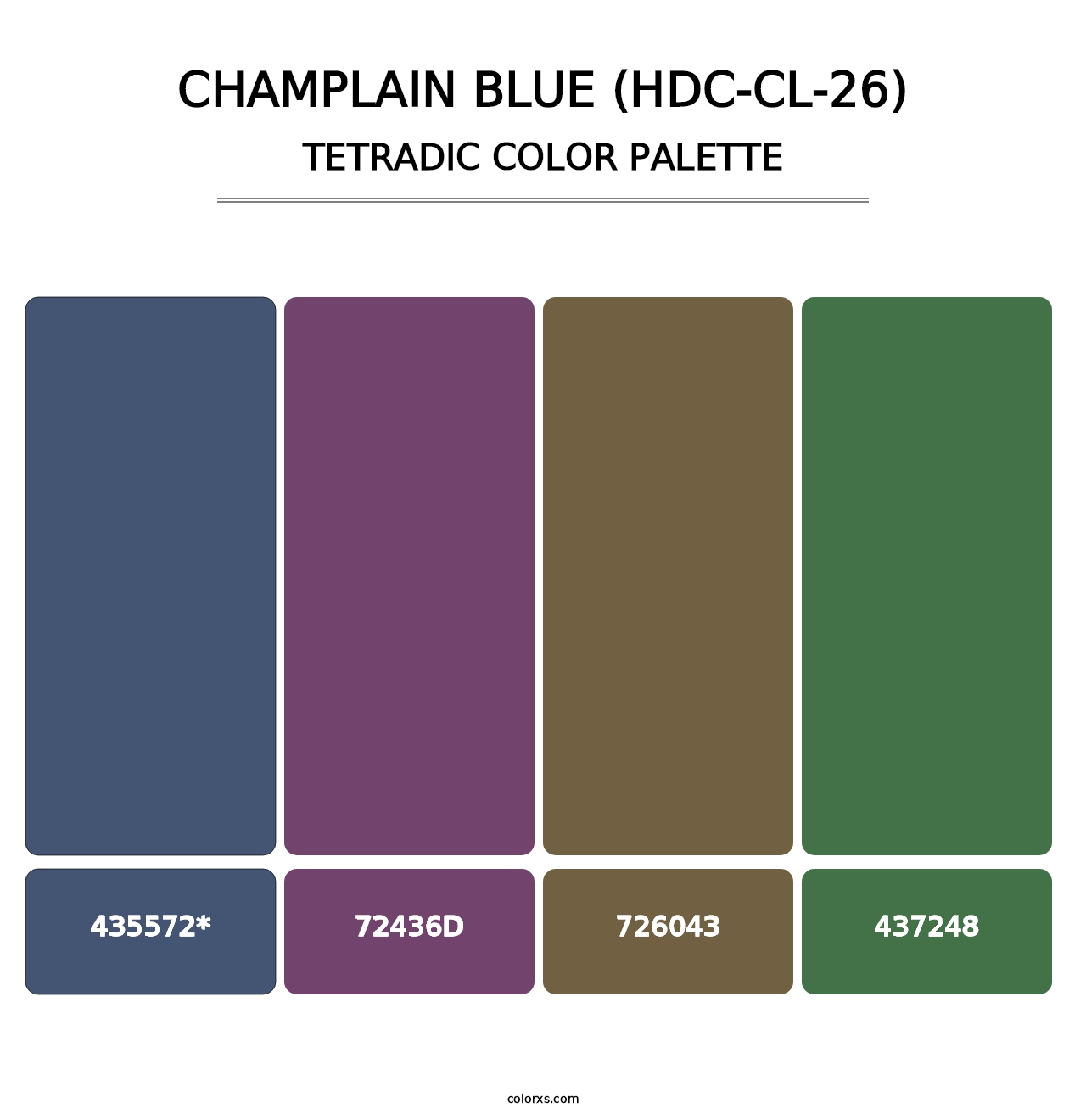 Champlain Blue (HDC-CL-26) - Tetradic Color Palette