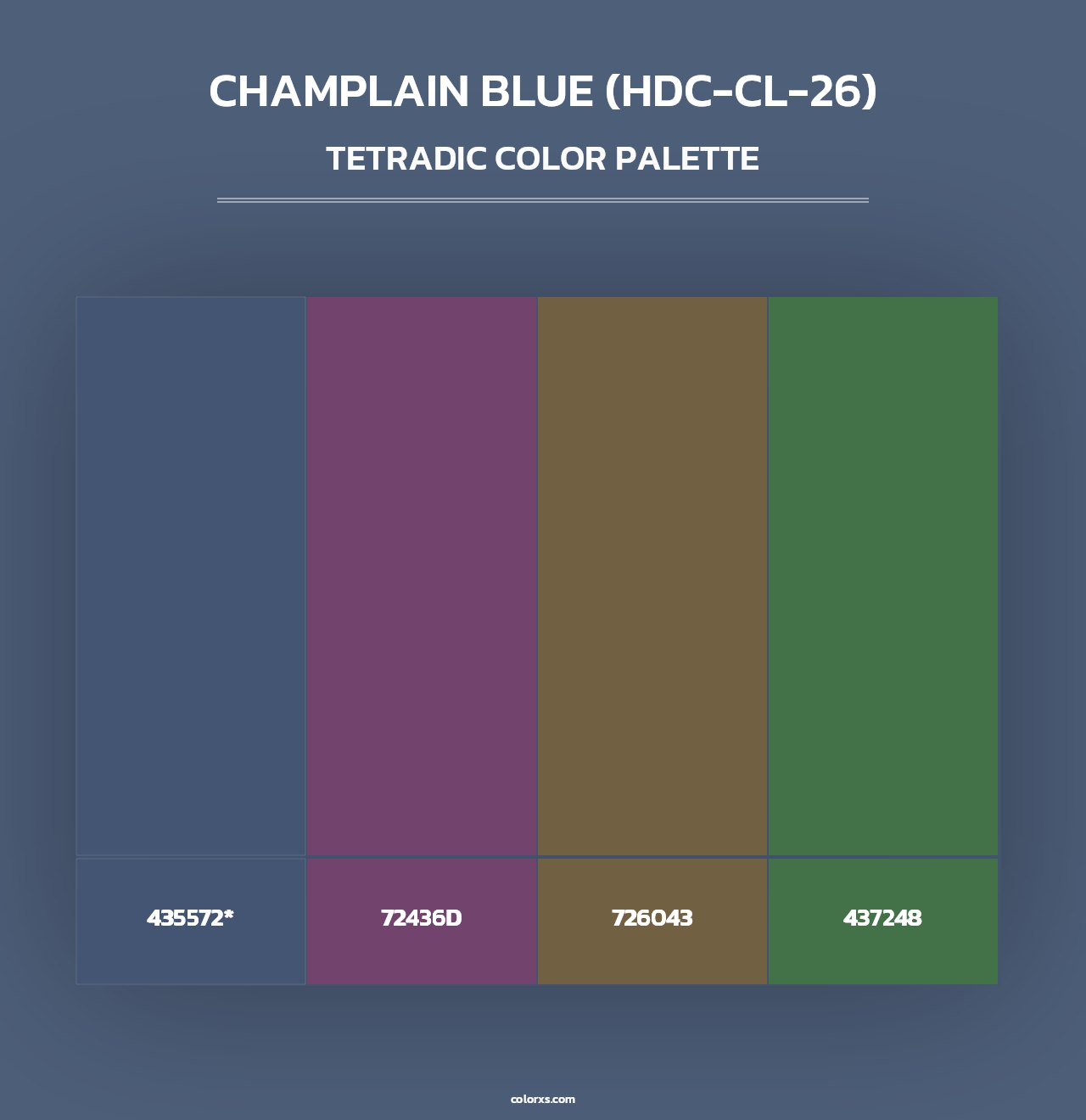 Champlain Blue (HDC-CL-26) - Tetradic Color Palette
