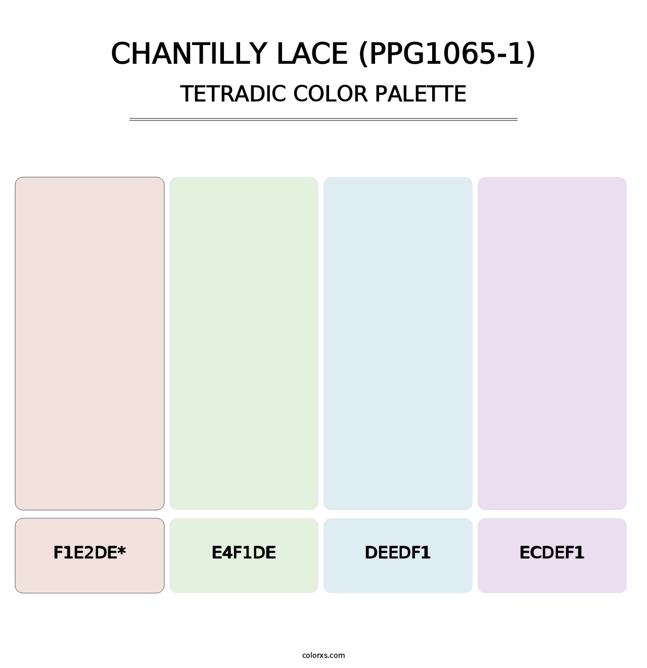 Chantilly Lace (PPG1065-1) - Tetradic Color Palette